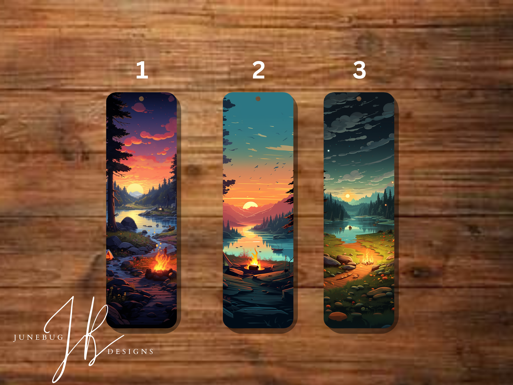Campfire Sunset Bookmark
