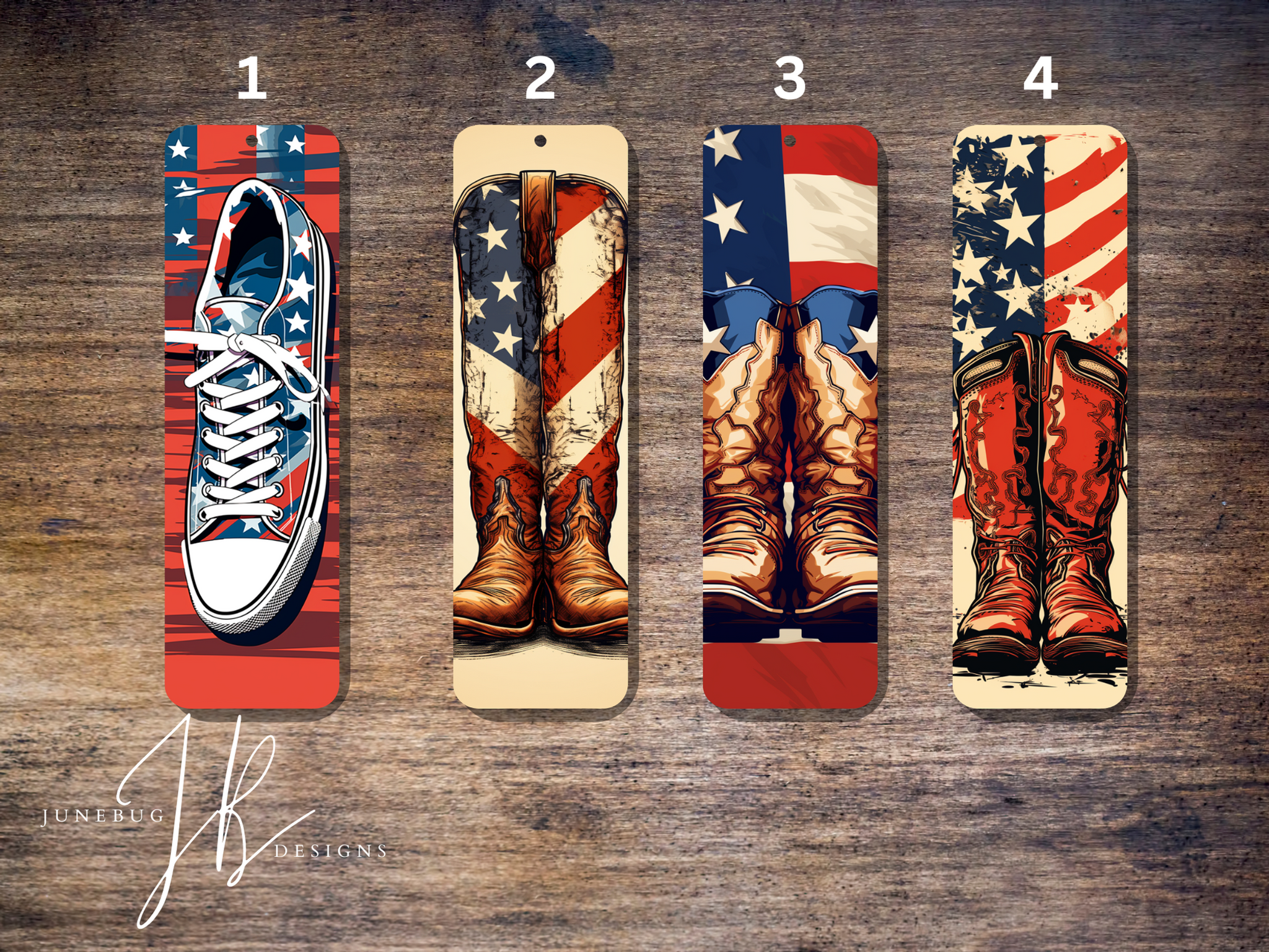 Forth of July USA Boots Bookmarks