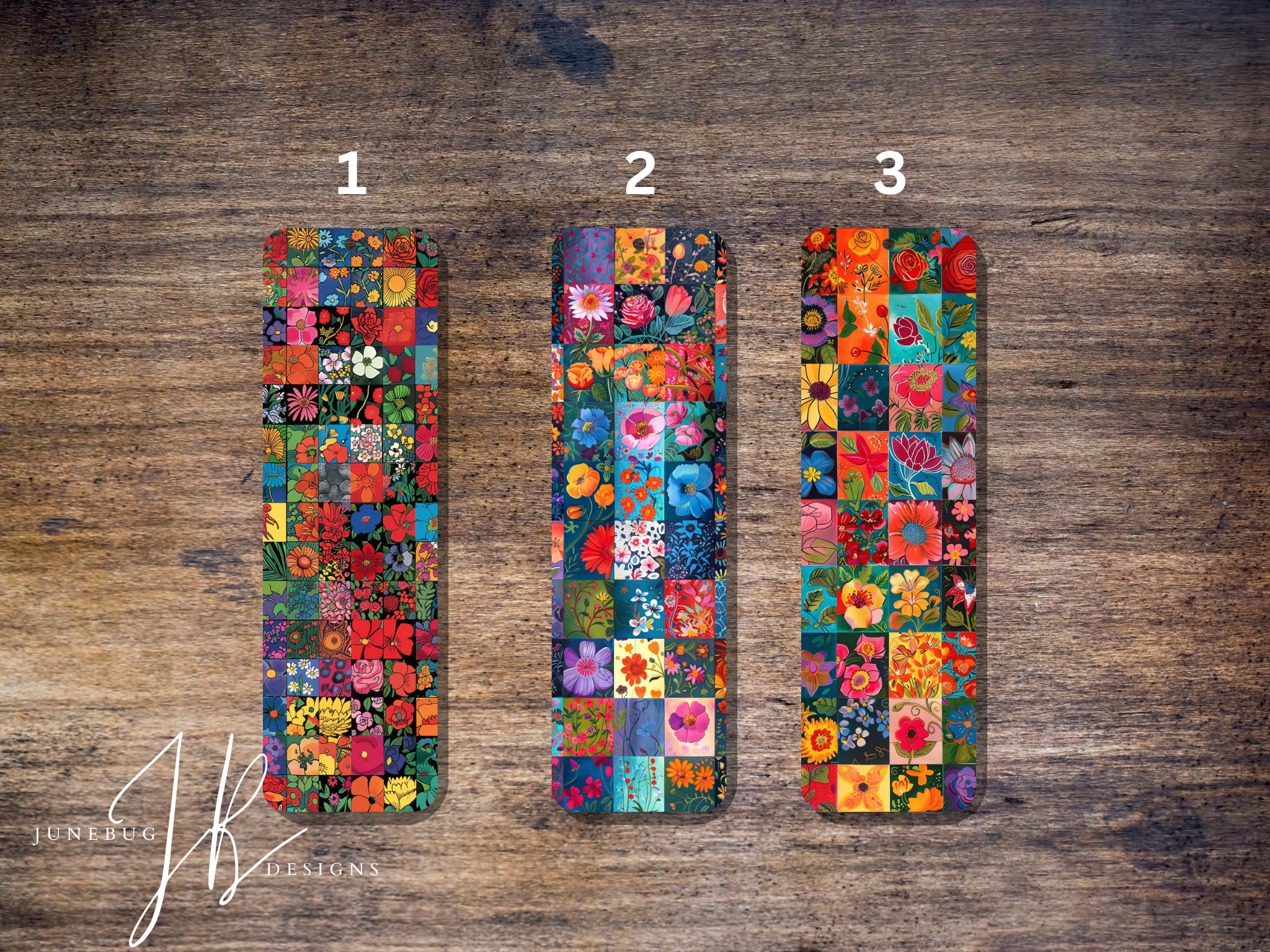Patchwork Flowers Bookmarks
