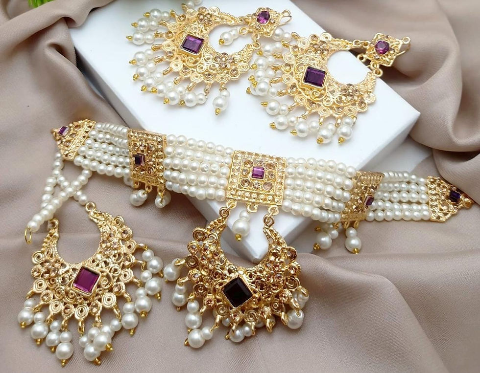 الصورة المصغرة: Stylish choker Set available in three vibrant variants