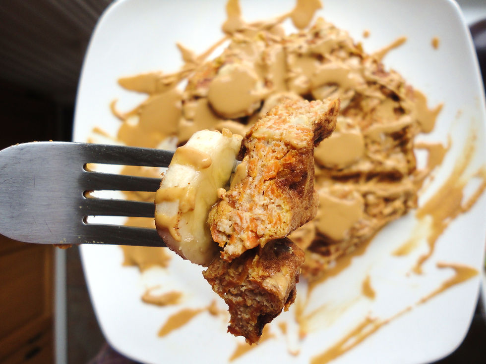 Carrot Cake Banana Waffles