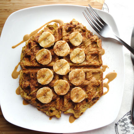 Gluten-Free Carrot Cake Banana Waffles