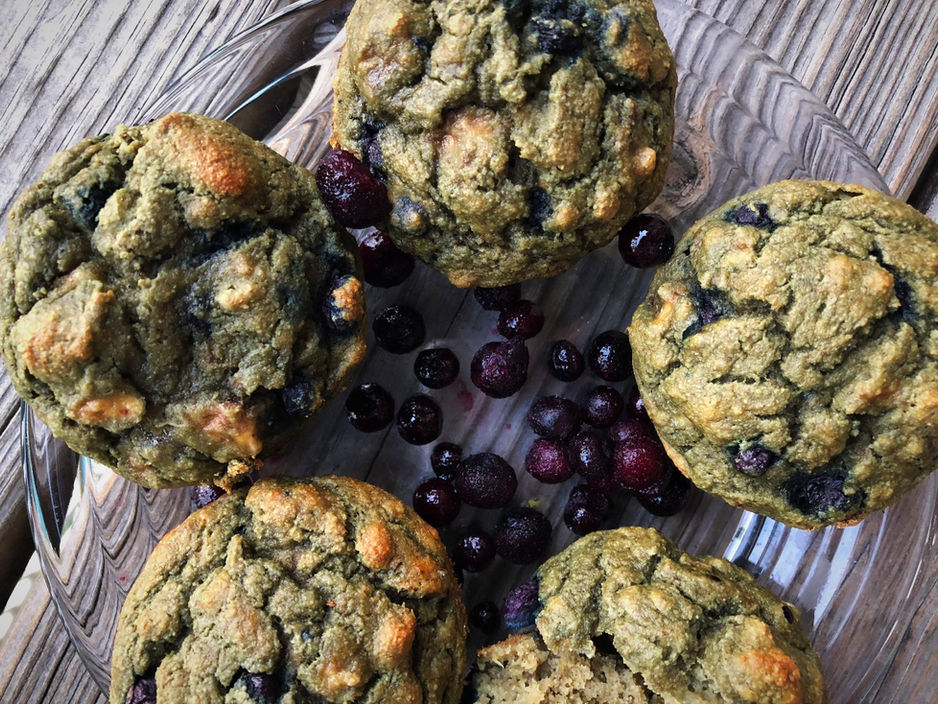 Healthy Blueberry Banana Muffins