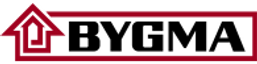 røg og sort bygma logo på hvid baggrund