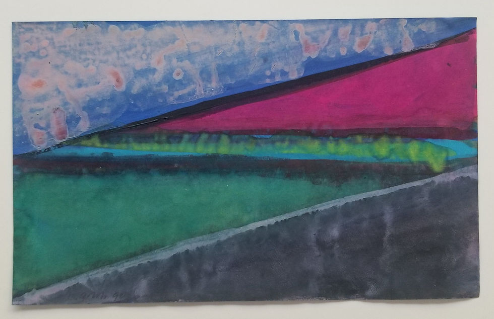 Lynne Golob Gelfman, blue violet green, 1973