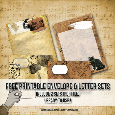 Free Printable Envelope & Letter Sets (Vintage Style)
