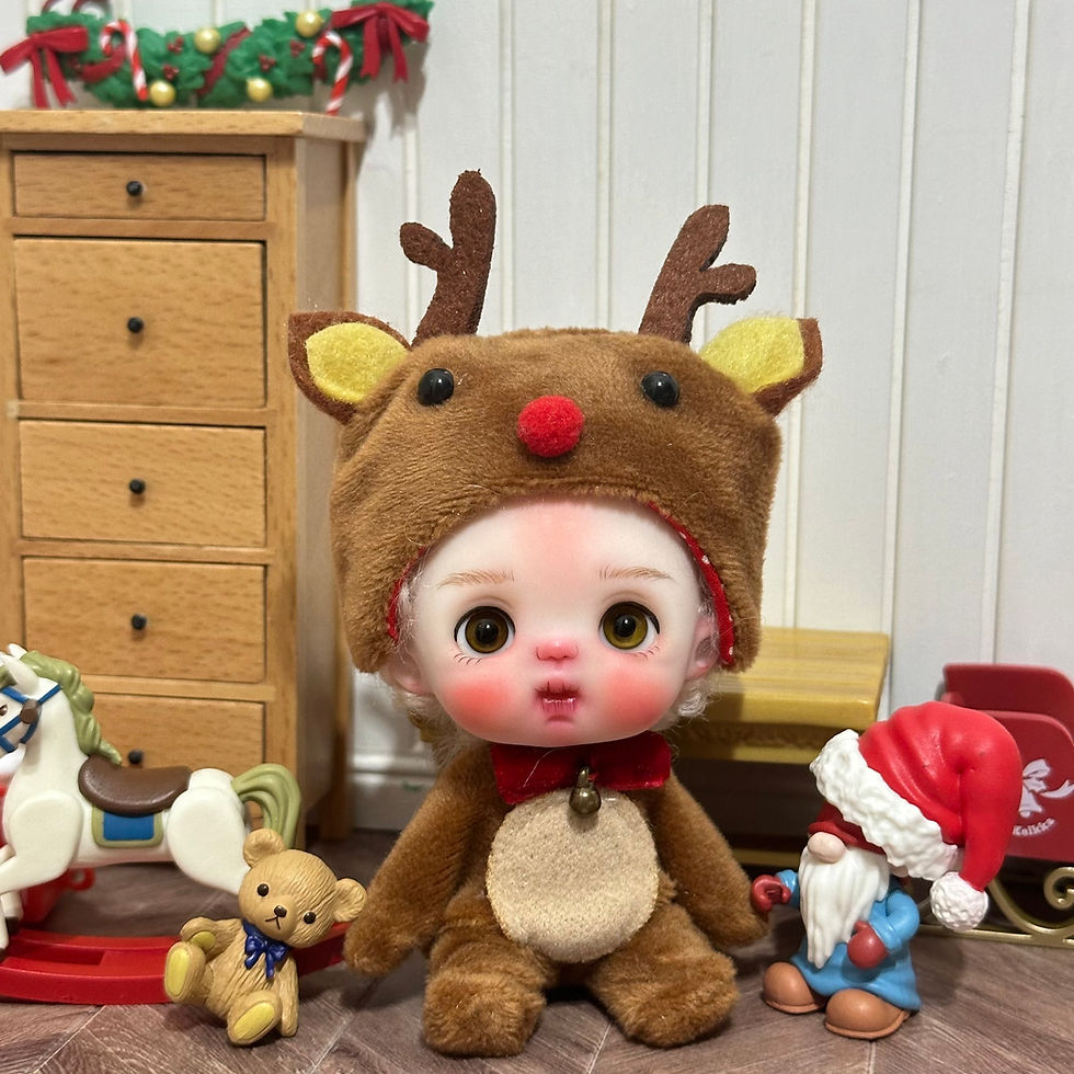 Ooak handmade ob11 type clay dolls bjd type gifts