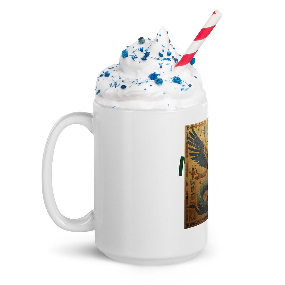 Thumbnail: White Glossy Mug - Nekhbet & Wadjet