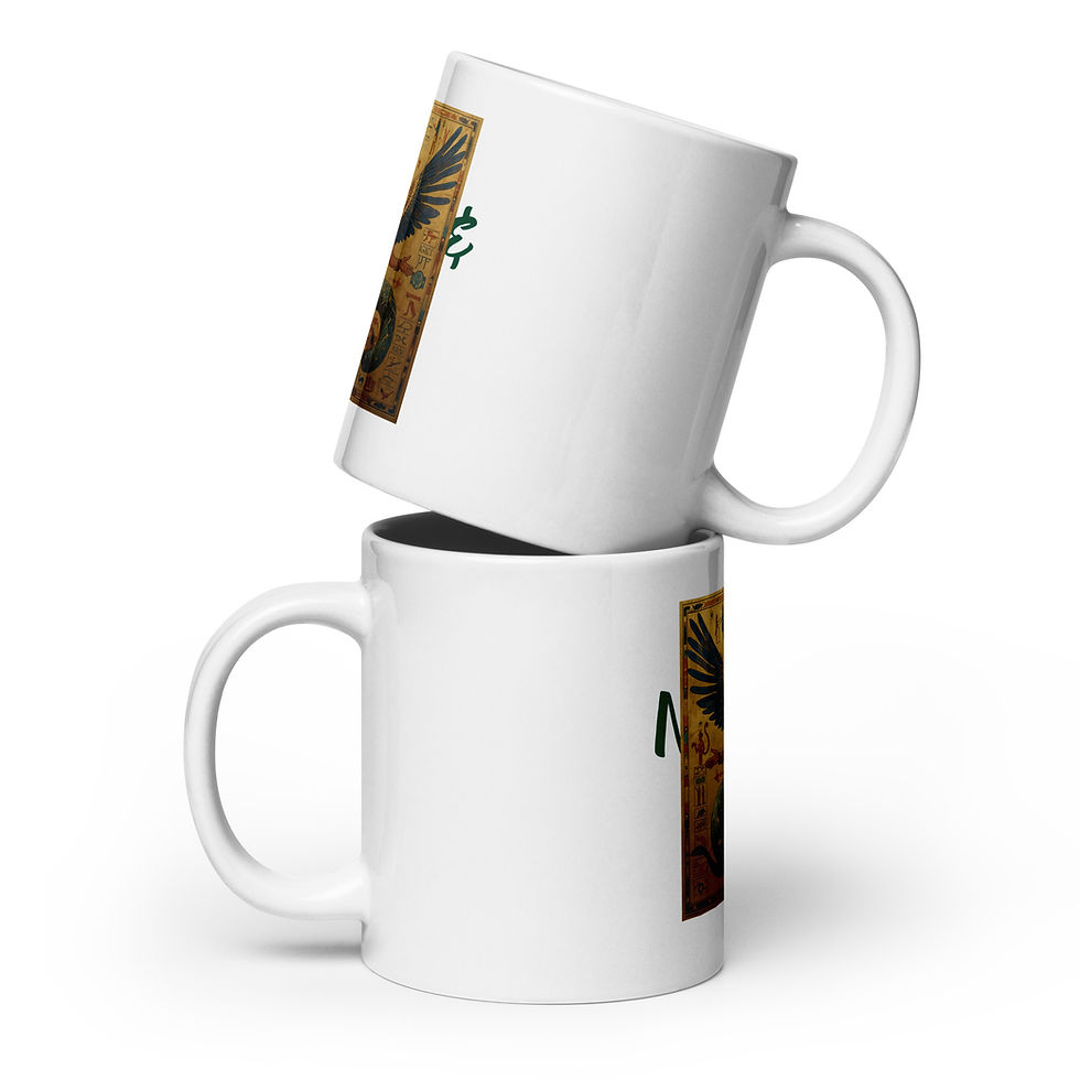 Thumbnail: White Glossy Mug - Nekhbet & Wadjet