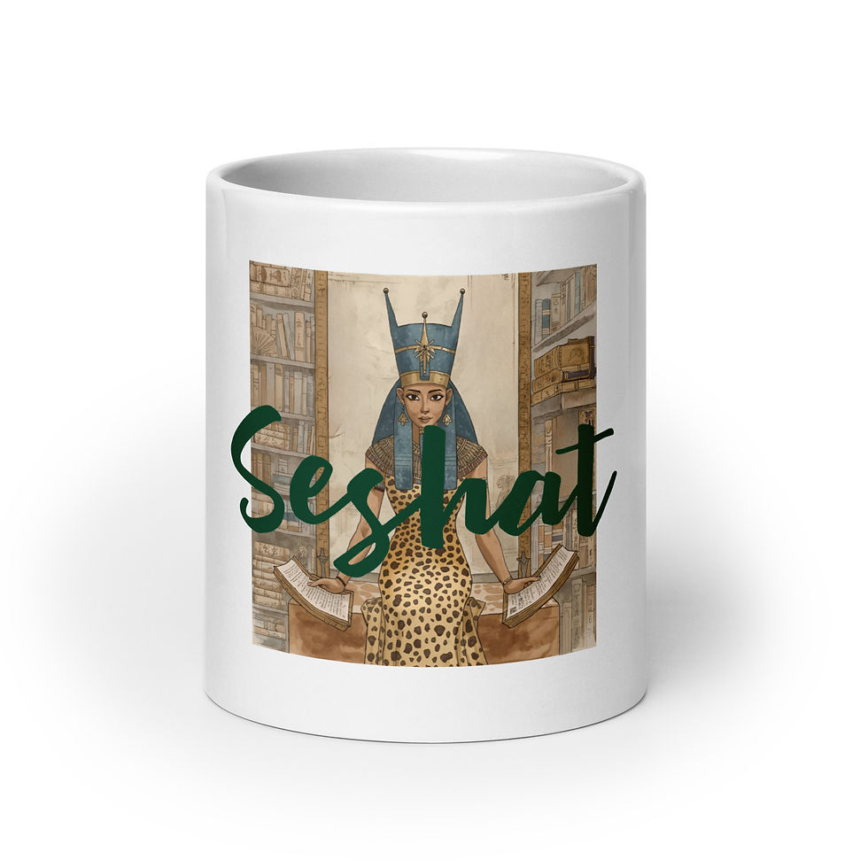 Thumbnail: White Glossy Mug - Seshat