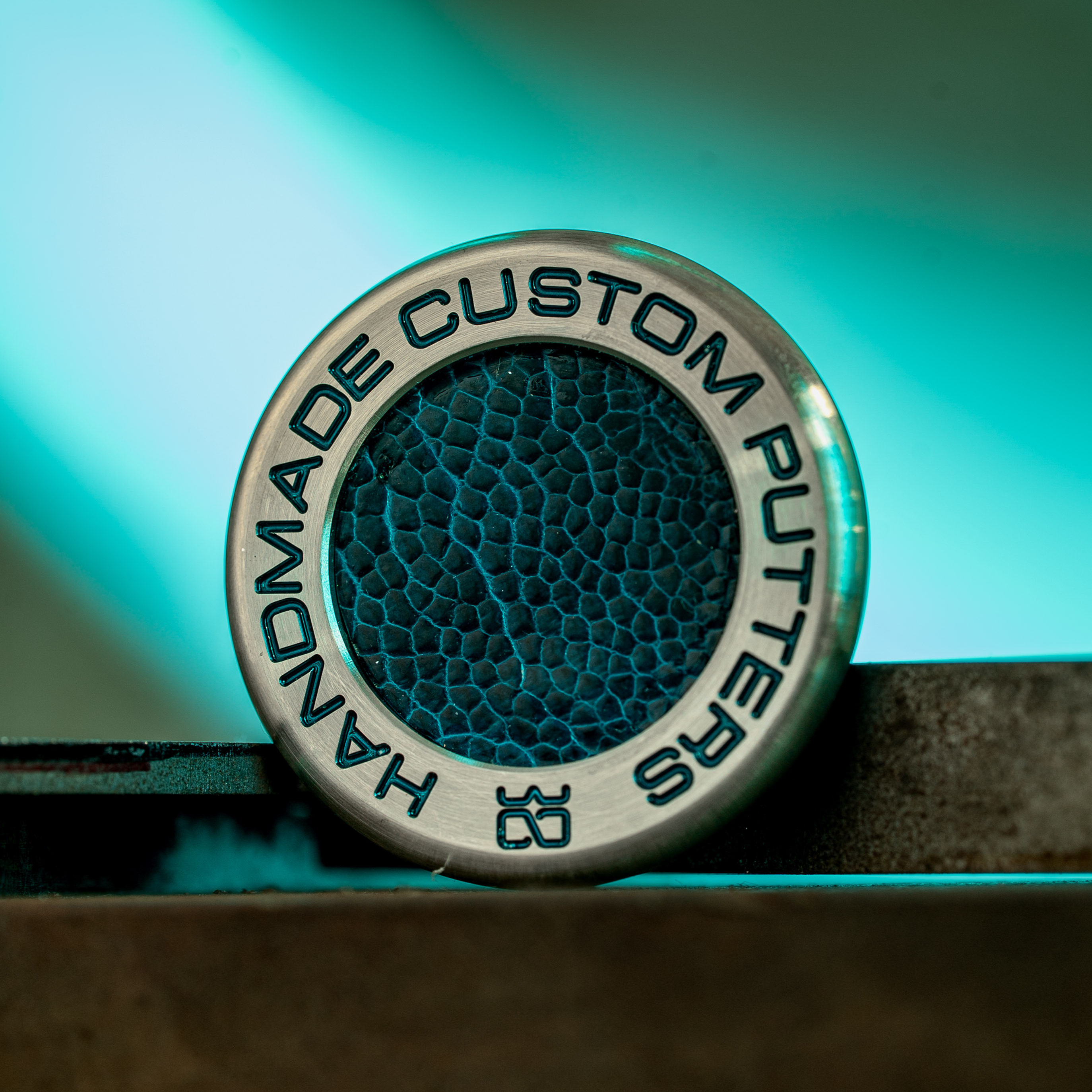 East Coast Magic Teal Ostrich Exotic Ball Marker