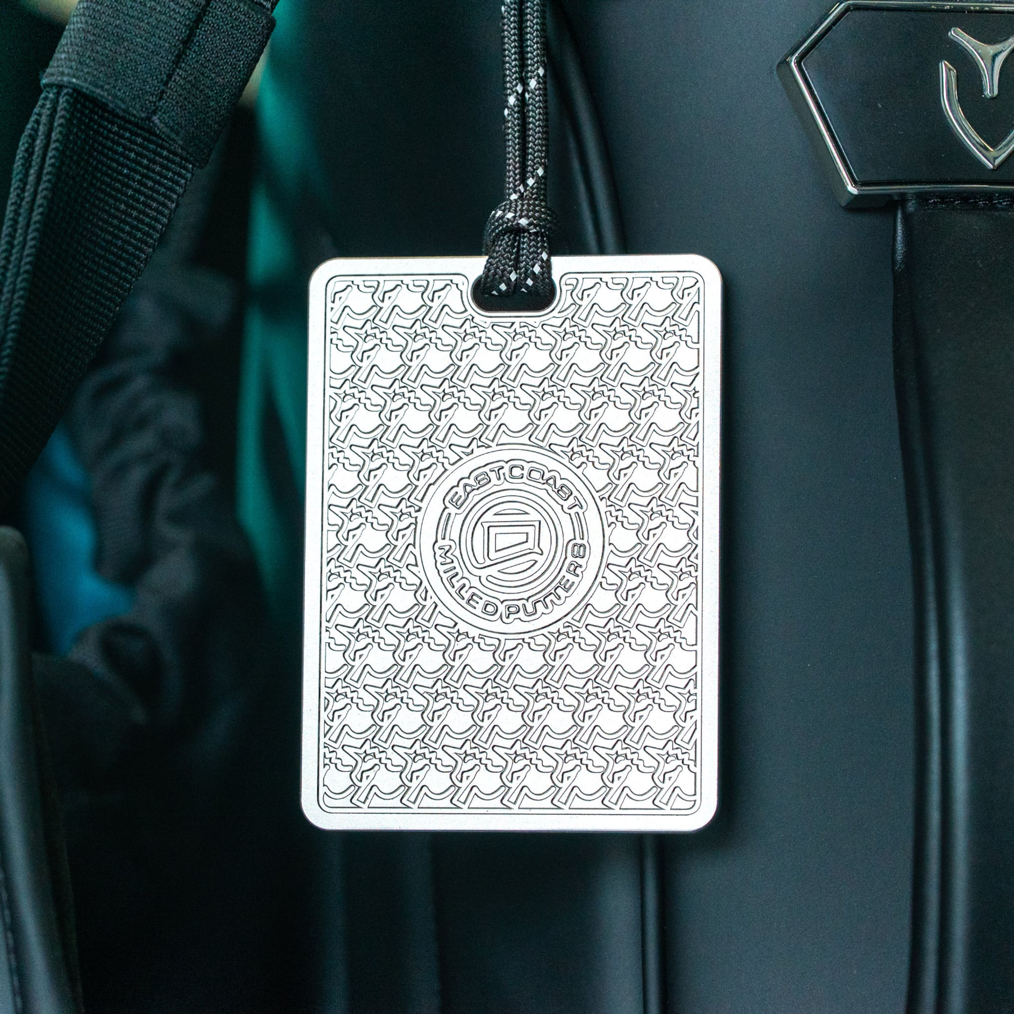 Silver Playing Card Bag Tag