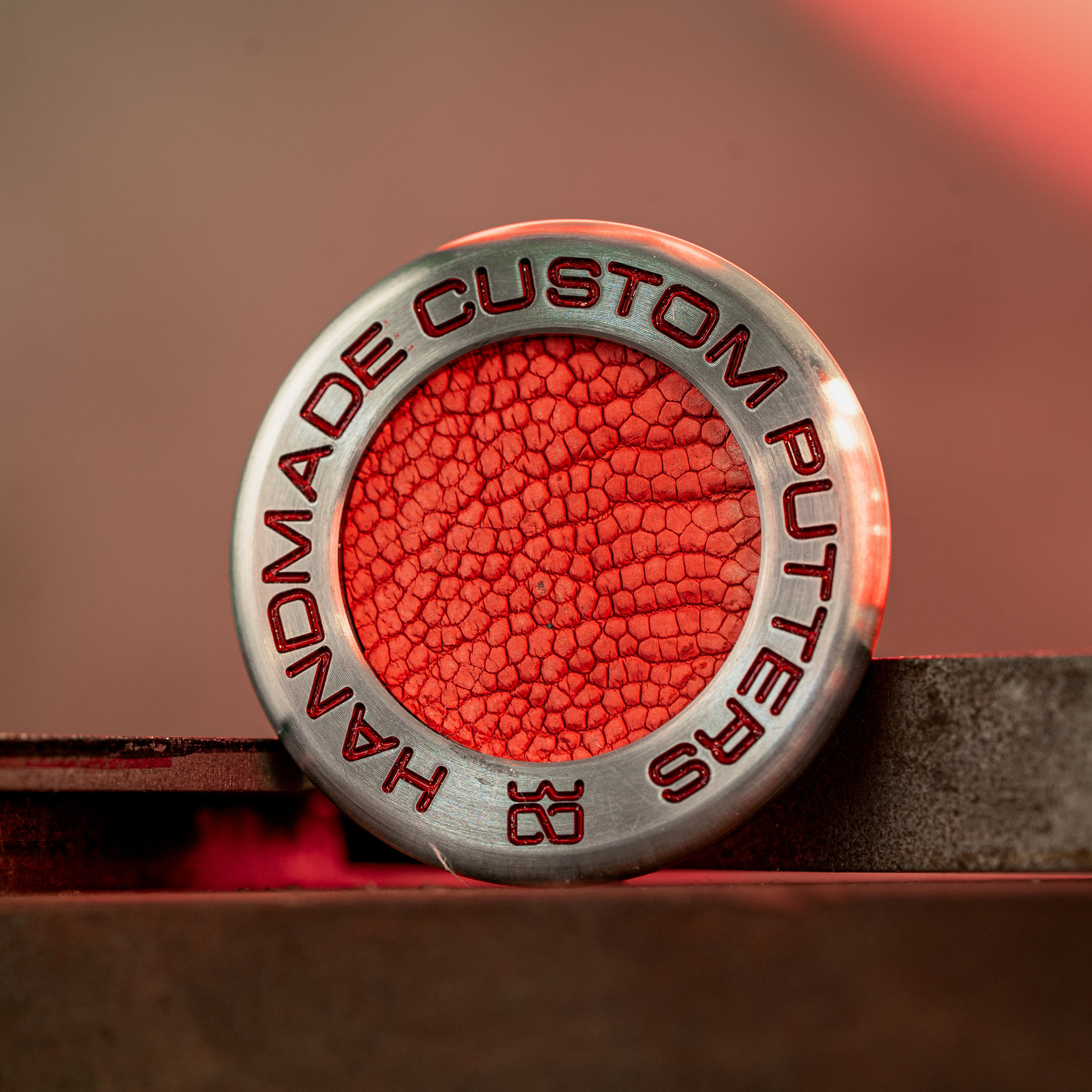 East Coast Magic Red Ostrich Exotic Ball Marker