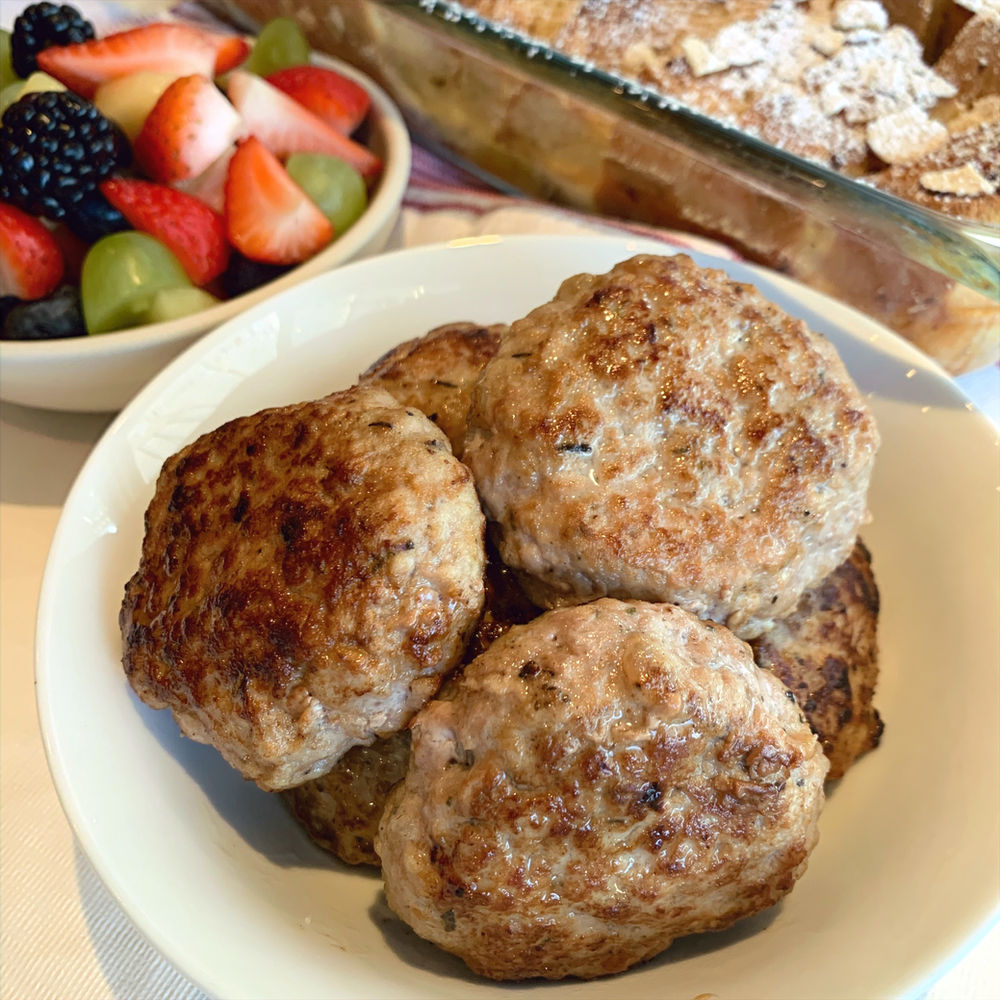 Low sodium applemaple breakfast sausage