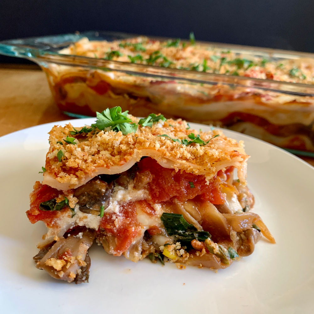 Low sodium vegetable lasagna
