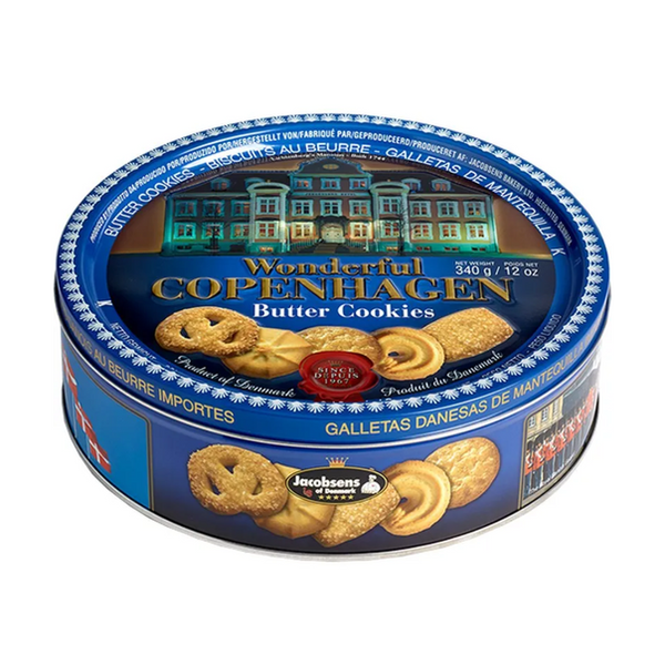 W. COPENHAGEN LATA DE BISCOITOS DINAMARQUESES AZUIS 340G