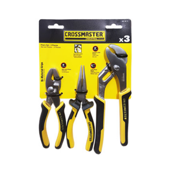 CONJUNTO DE ALICATES 6", 6 1/2" E 8" CROSSMASTER