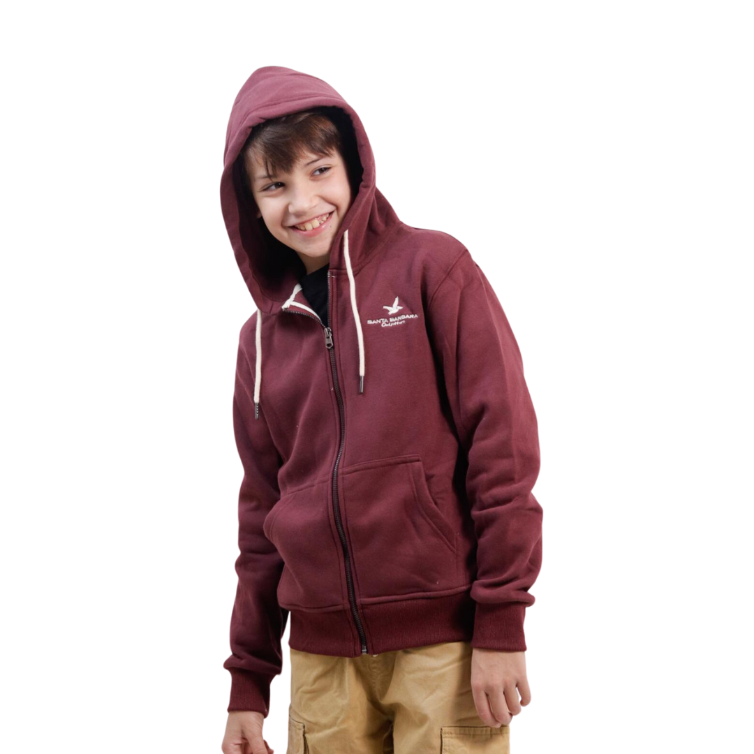 MOLETOM COM/FECHO PELÚCIA INFANTIL SANTA BARBARA