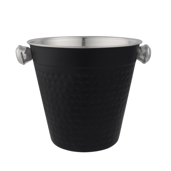 BALDE DE GELO EM AÇO INOXIDÁVEL 14CM PRETO FOSCO EXTERIOR