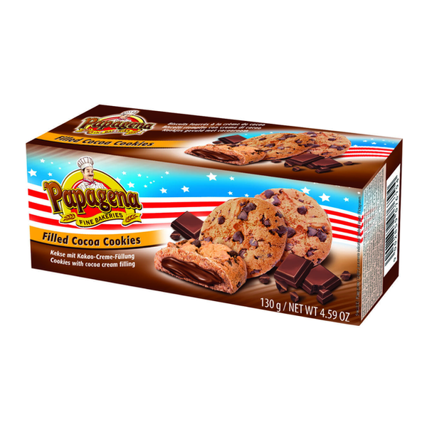 COOKIES WITH CHOCOLATE PAPAGENA 130G