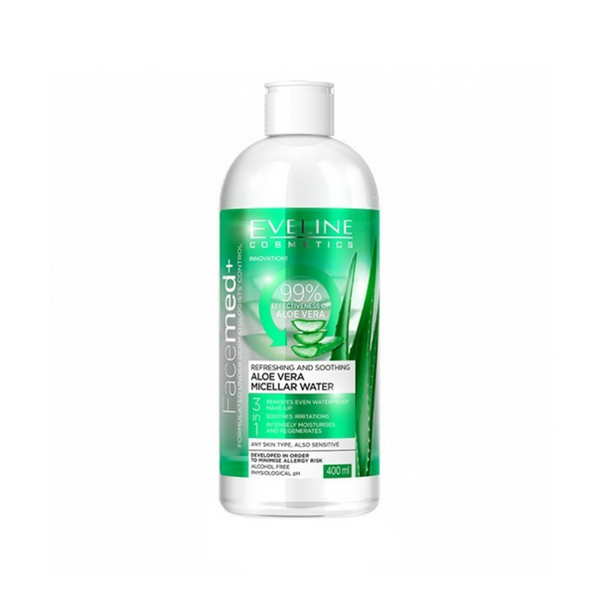 EVELINE FACEMED+ ÁGUA MICELAR DE ALOE VERA 400ML