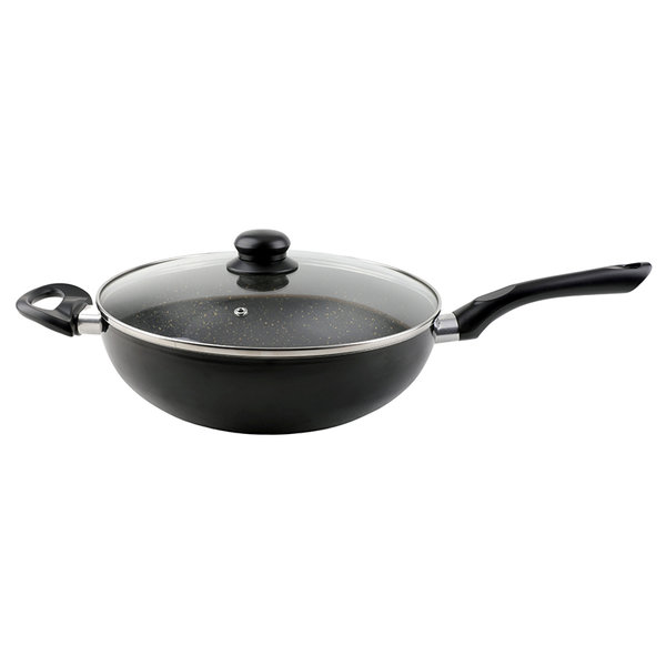 WOK BLACK 28CM CUORI
