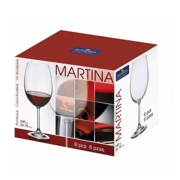 CONJUNTO X6 TAÇAS DE VINHO MARTINA LARA 450ML