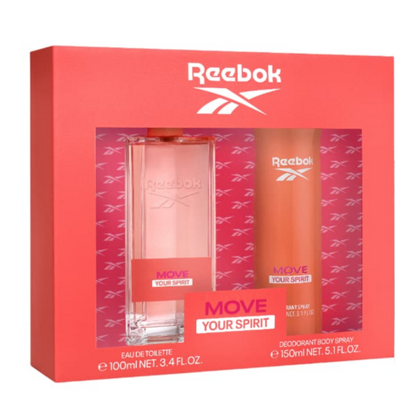 REEBOK MOVE YOUR SPIRIT EDT 100ML + DEO 150ML FEM