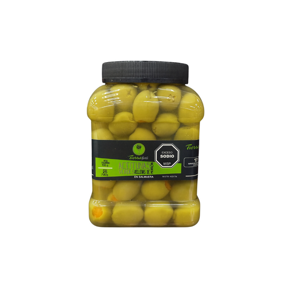 AZEITONAS VERDES RECHEADAS TIERRA FERTIL 450G POTE