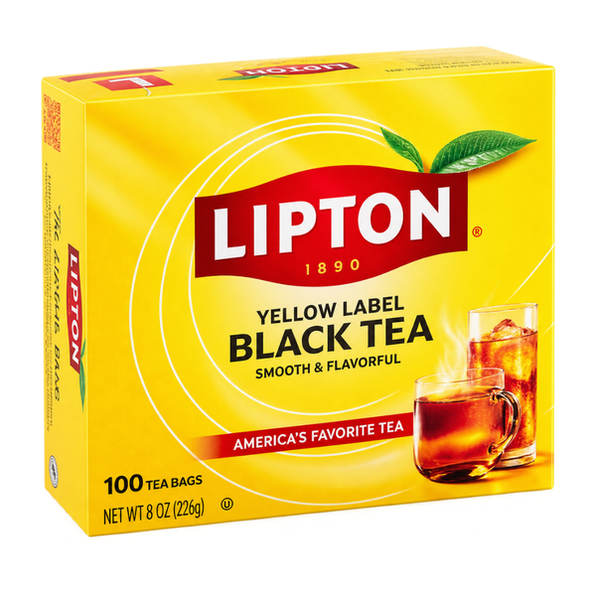 CHÁ PRETO LIPTON YELLOW LABEL 100 SACHÊS