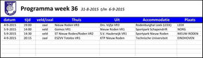 Programma wk 36