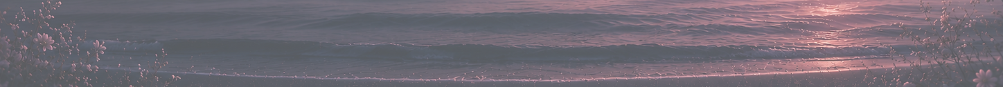 Decorative moonlit coastal illustration.