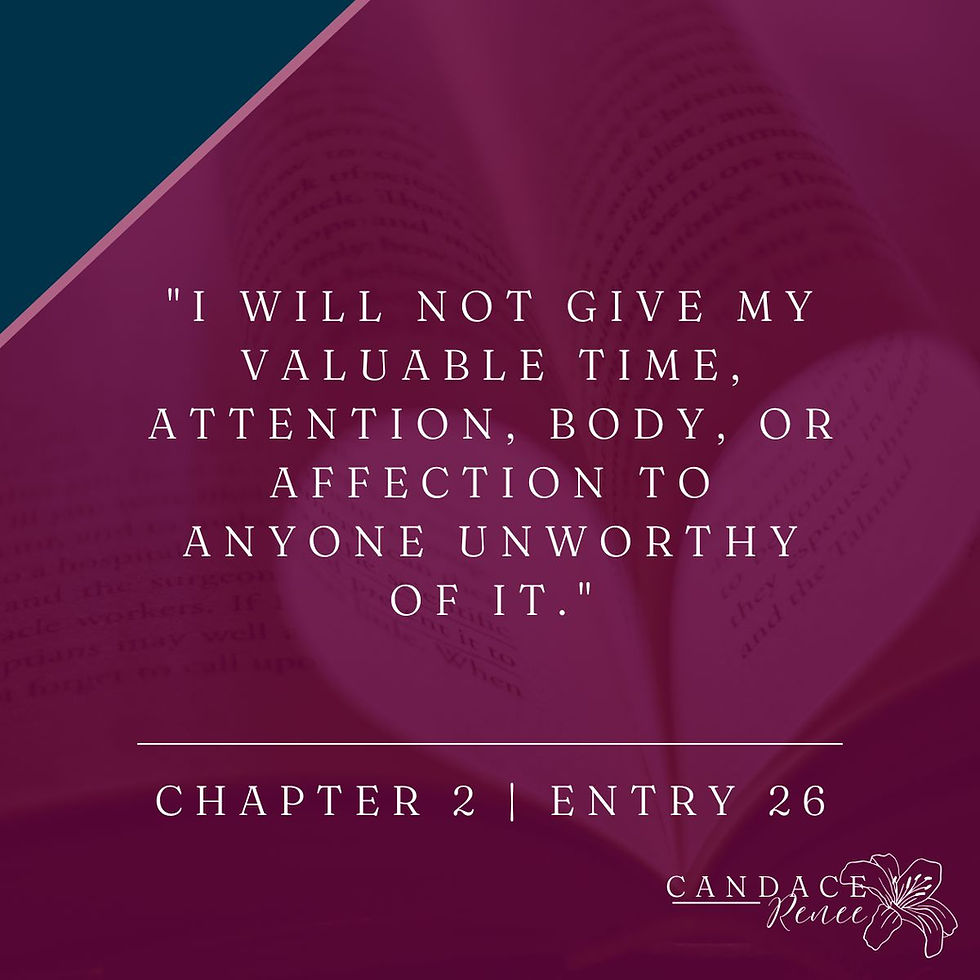 Chapter 3 | Entry Twenty-Six