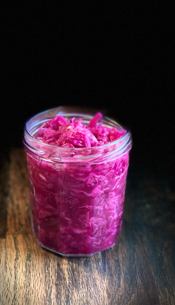 Purple Sauerkraut with Fennel Seeds