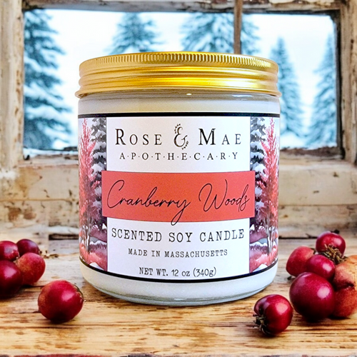 CRANBERRY WOODS CANDLE | Rose and Mae