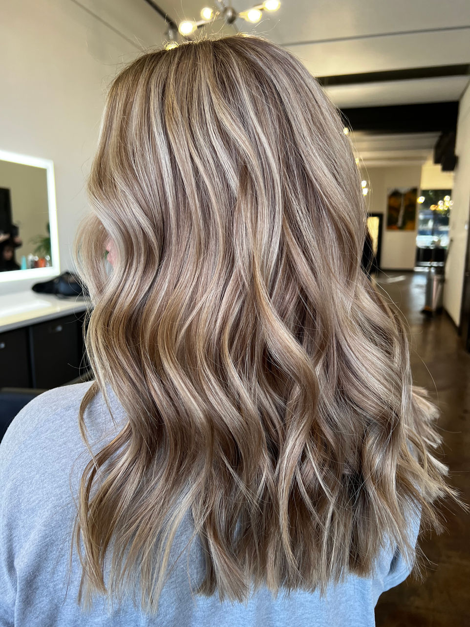 Golden Blonde Long Womens Cut and Balayage