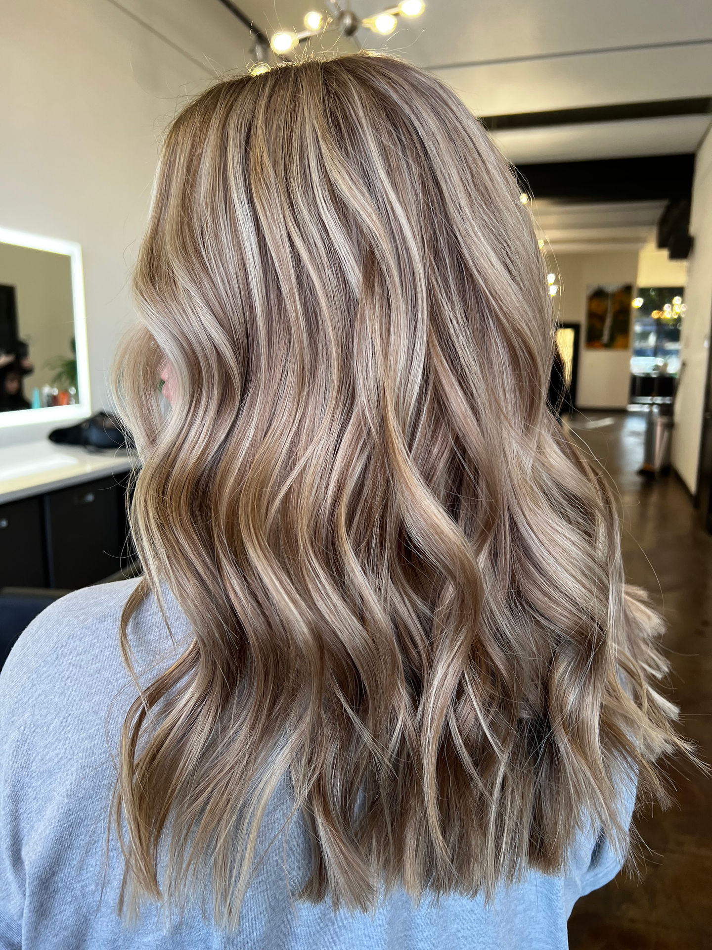 Golden Blonde Long Womens Cut and Balayage
