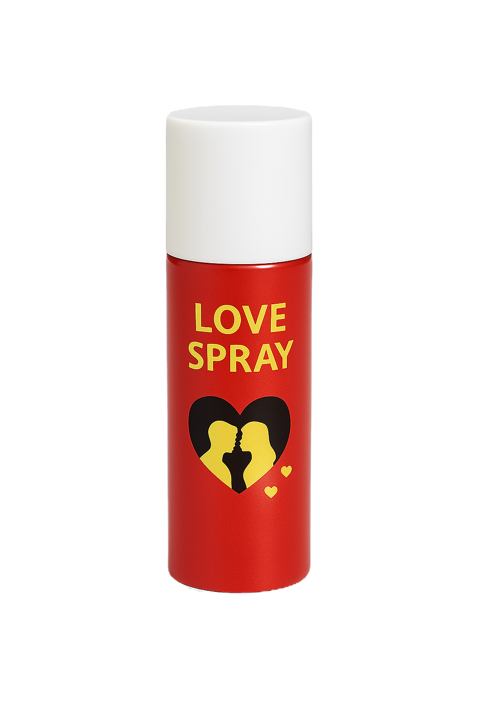 Spray de Amor con diseño rojo y corazón dorado para atraer energía amorosa