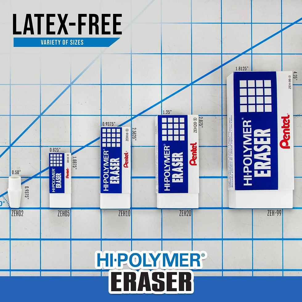 Thumbnail: Hi-Polymer Eraser Colors - Assorted 6-Pack