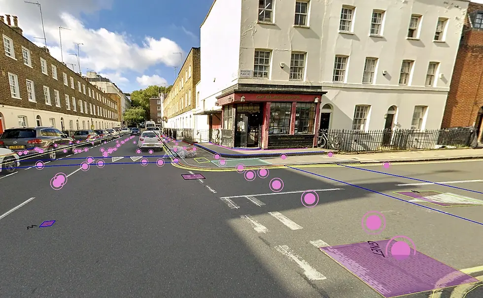 3D Laser Scan model from a London site demonstrating realtime inspection and collaboration features of the TopoCrew CAD and GIS platform