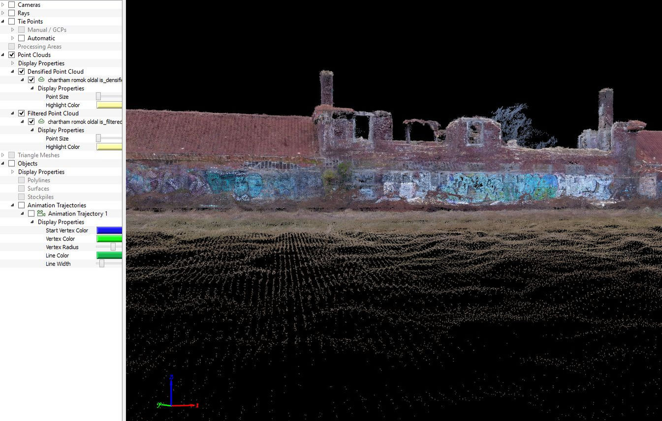3D pointcloud created from aerial images