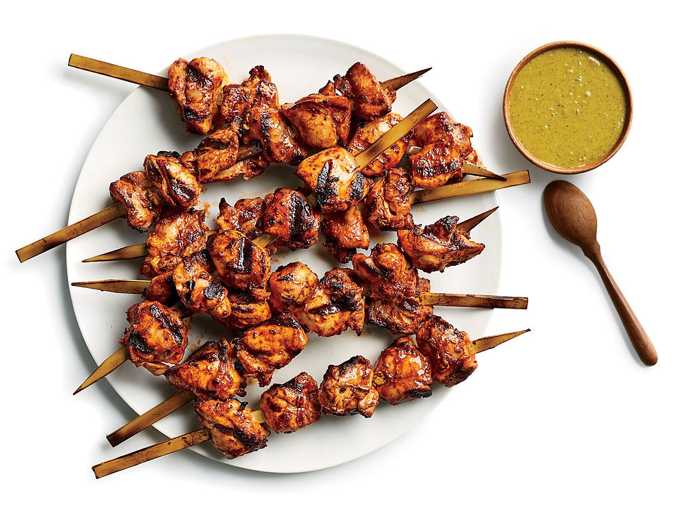 Authentic Peruvian Chicken Sekewers with Aji Panca