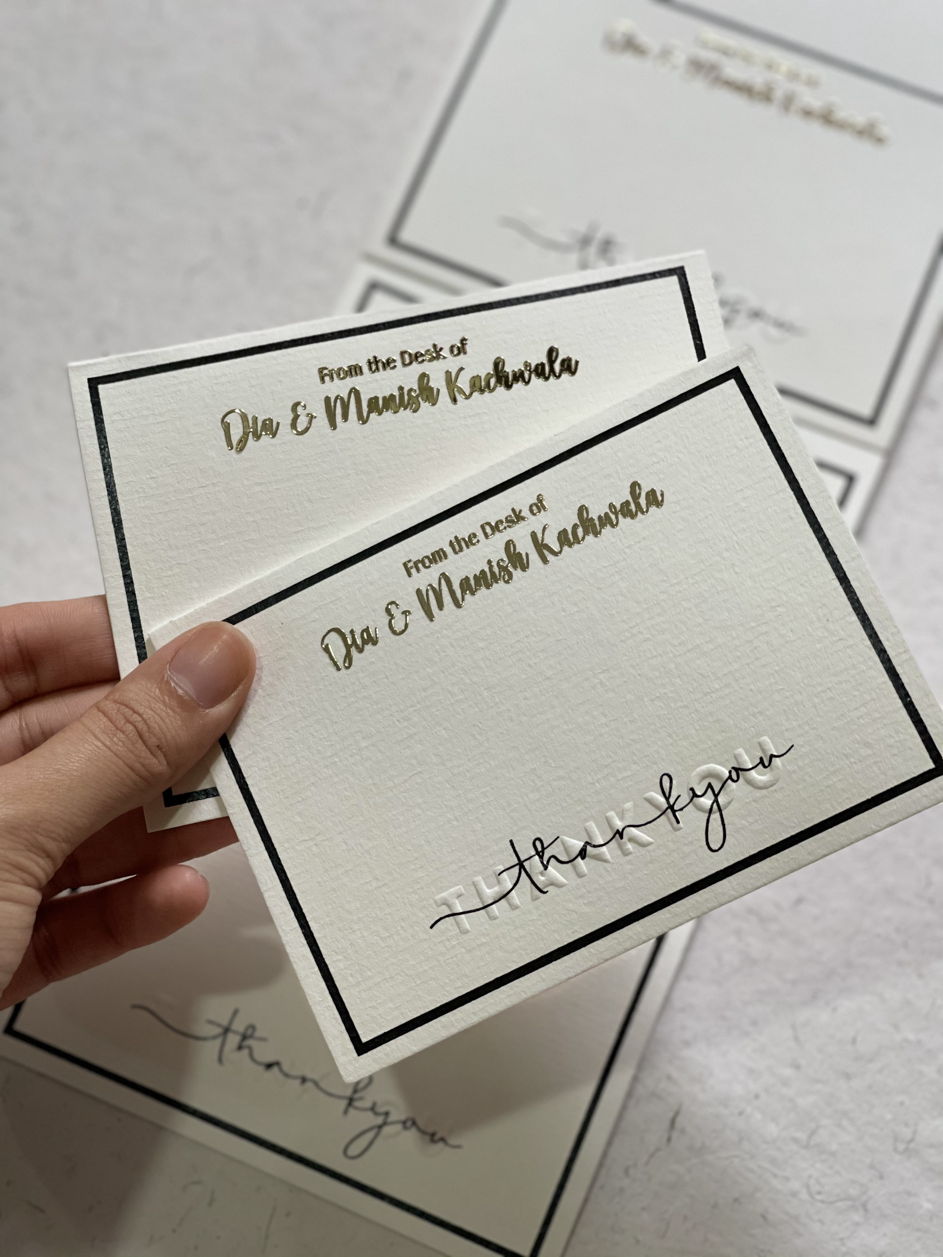 Personalised Letterpressed Notecards