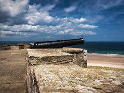 Bamburgh’s Watchful Cannon, Northumberland