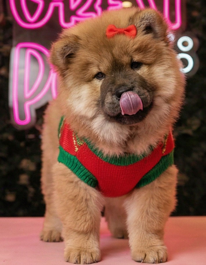 Mocha – Chow Chow Puppy Girl Soft & Sweet with fluffy coat in Dubai.