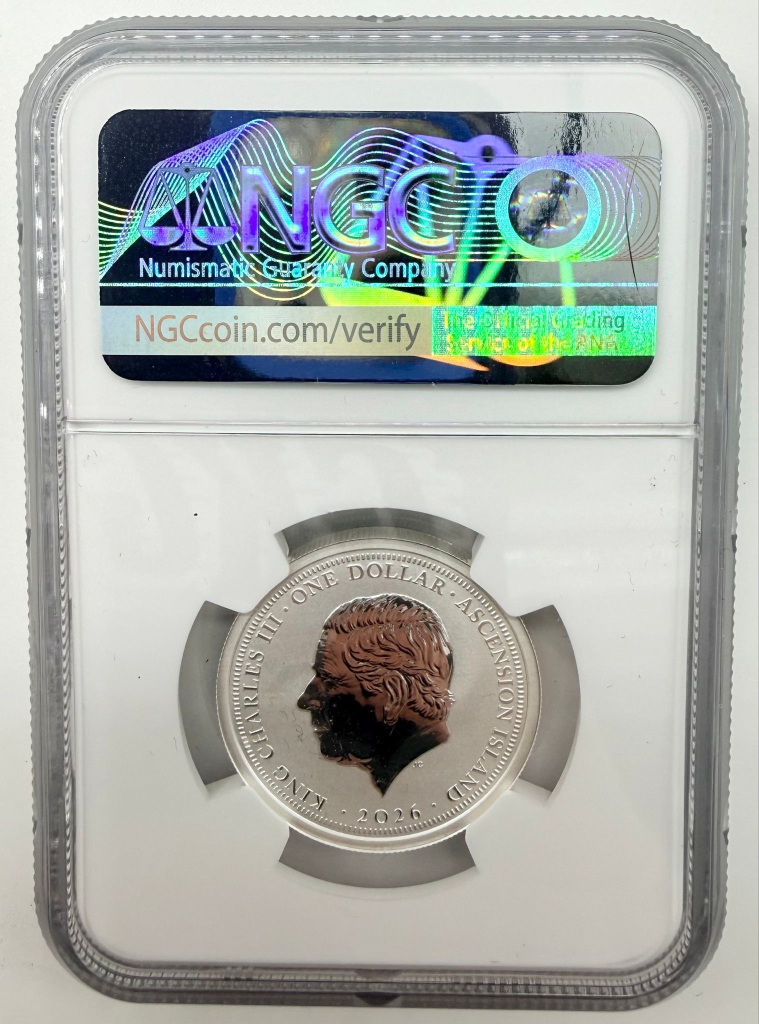2026 REVERSE PF70 .5 Oz .999 $1 ASCENSION LUNAR HORSE RED & YELLOW