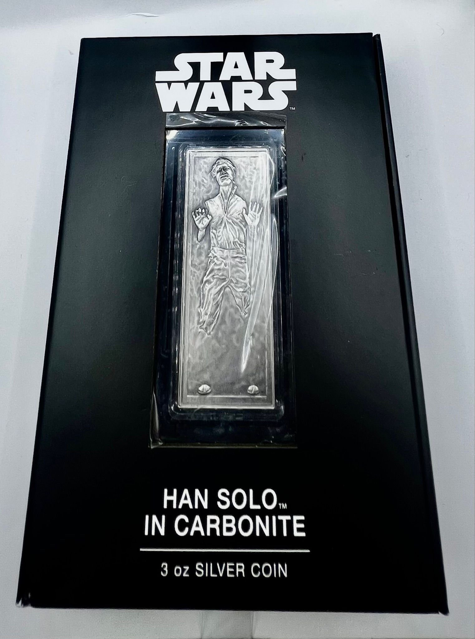 Star Wars Han Solo In Carbonite 3oz Silver Coin