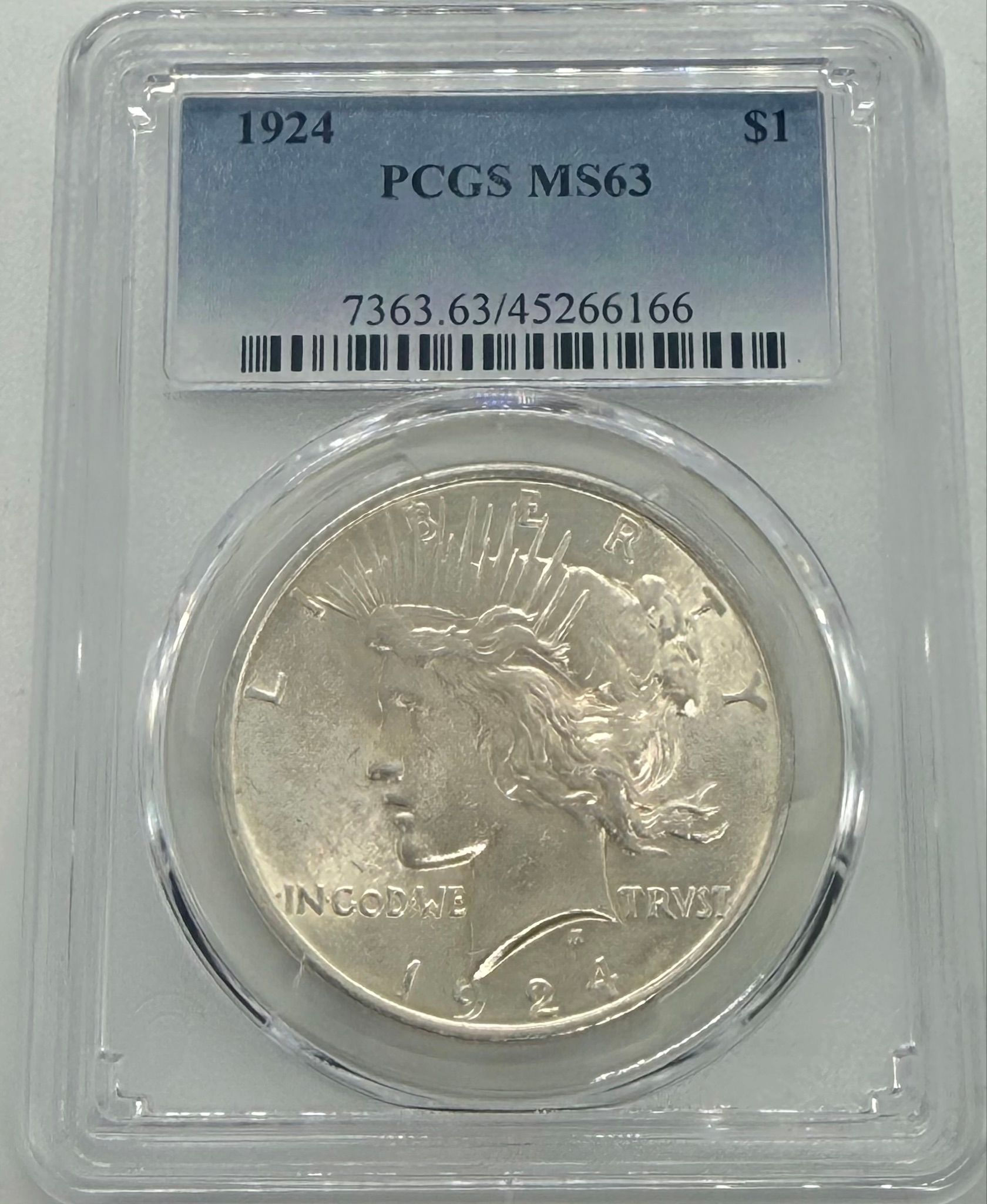 1924 $1 PCGS MS63 7363.63/45266166
