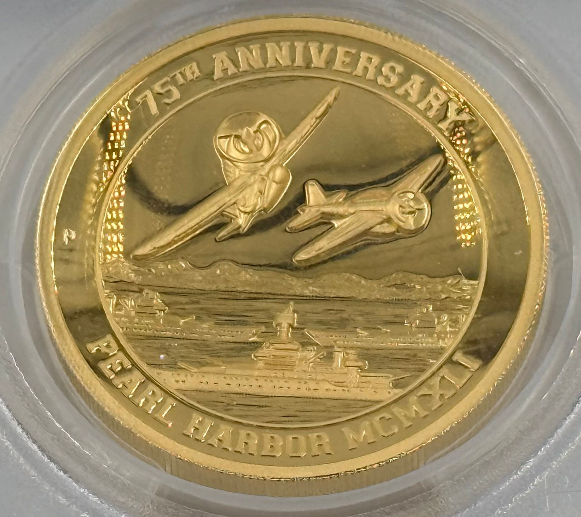 2016-P PCGS PR70DCAM Tuvalu Pearl Harbor 2oz Gold