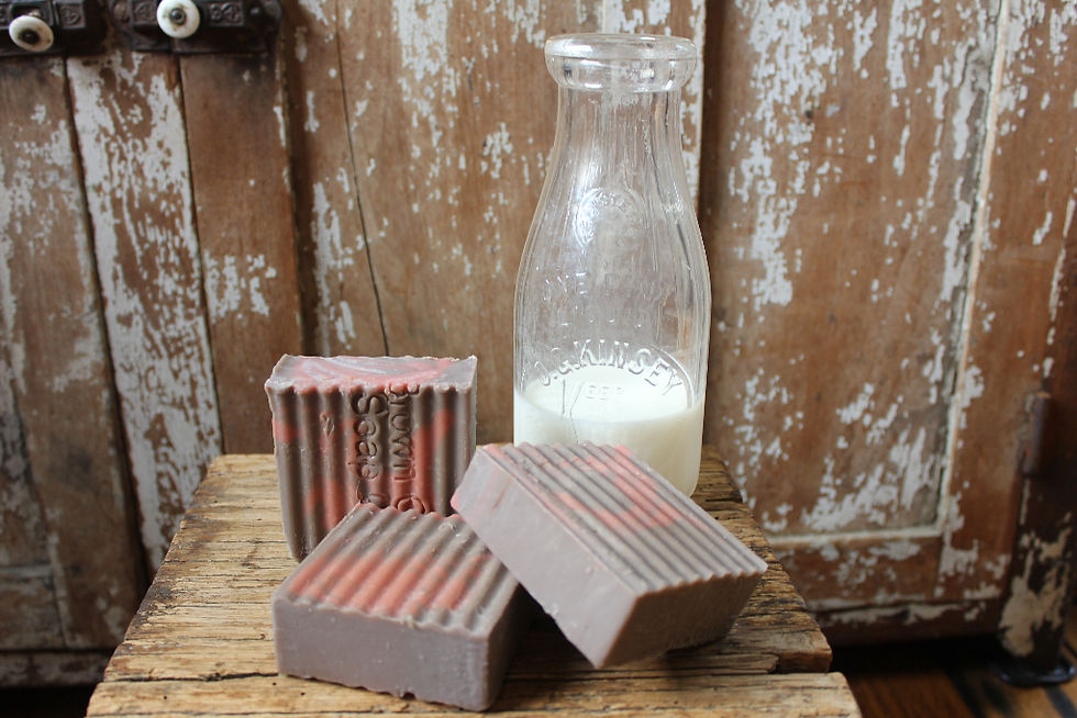 three bars of fireside soap stacked